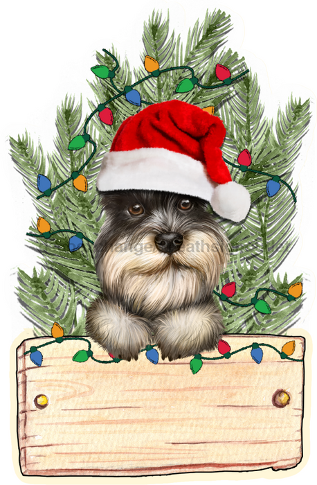 Christmas Dog Sign Wood Sign Door Hanger Decoe-W-456 22