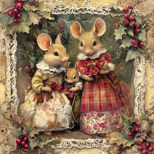 Christmas Mouse Sign, DCO-102455, Sign For Wreath, 10x10in Metal Sign