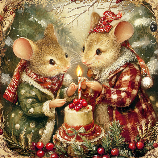 Christmas Mouse Sign, DCO-102458, Sign For Wreath, 10x10in Metal Sign