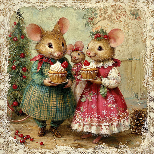 Christmas Mouse Sign, DCO-102460, Sign For Wreath, 10x10in Metal Sign