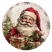 Christmas Santa, DCO-102676-D, Sign For Wreath, 10" Wood Sign
