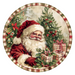 Christmas Santa, DCO-102678-D, Sign For Wreath, 18" Door Hanger