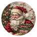 Christmas Santa, DCO-102679-D, Sign For Wreath, 10" Wood Sign