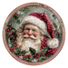 Christmas Santa, DCO-102682-D, Sign For Wreath, 10" Wood Sign