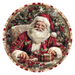 Christmas Santa, DCO-102683-D, Sign For Wreath, 10" Wood Sign