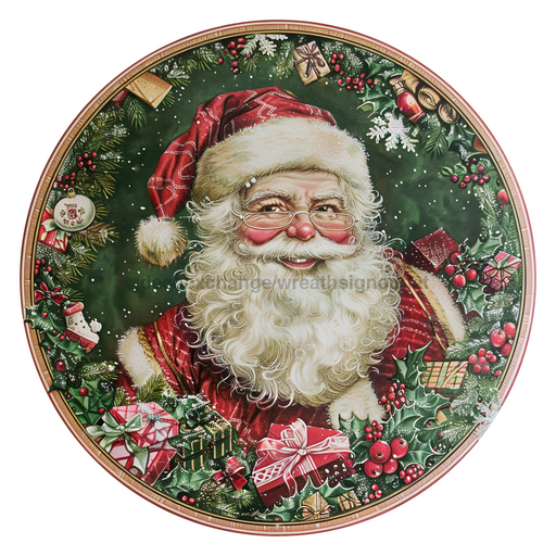 Christmas Santa, DCO-102687-D, Sign For Wreath, 18" Door Hanger
