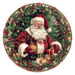 Christmas Santa, DCO-102688-D, Sign For Wreath, 10" Wood Sign