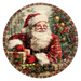 Christmas Santa, DCO-102690-D, Sign For Wreath, 18" Door Hanger