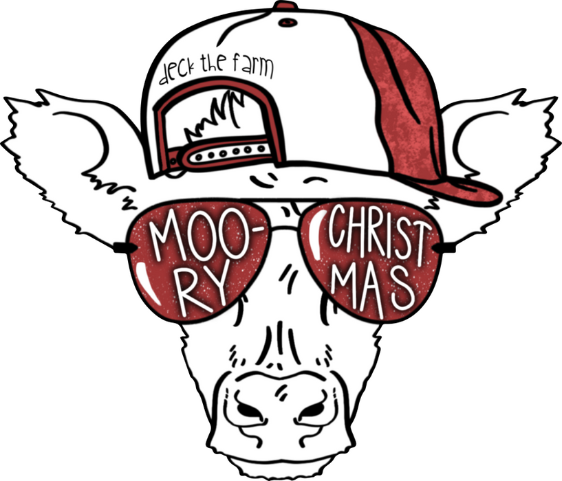 Christmas Sign Cow Door Hanger Wood Sign Decoe-W-157 22