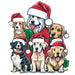Christmas Sign Dogs Wood Sign Decoe-W-903416 22 Door Hanger