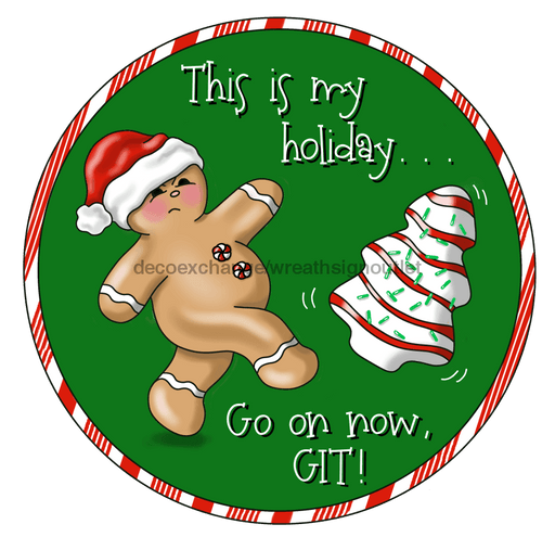 Christmas Sign Funny Gingerbread Metal Sign Pcd-066 10