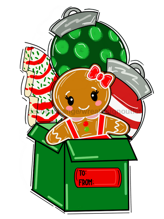 Christmas Sign, Gingerbread Sign, wood sign, DECOE-W-363, 22" Door Hanger - DecoExchange®