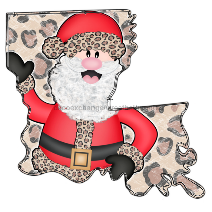 Christmas Sign Louisiana Door Hanger Wood Sign Decoe-W-246 22