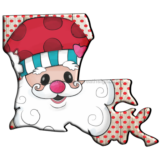 Christmas Sign Louisiana Door Hanger Wood Sign Decoe-W-250 22