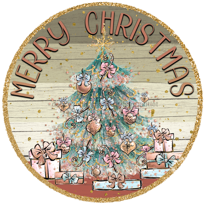 Christmas Sign Merry Decoe-5215 10’ Metal Round