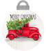Christmas Sign, Red Truck Ornament Sign, wood sign, DECOE-W-634, 22" Door Hanger - DecoExchange®