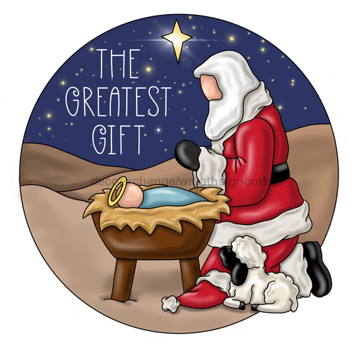 Christmas Sign, Religious Sign, The Greatest Gift Sign, wood sign, PCD-W-034 - DecoExchange®