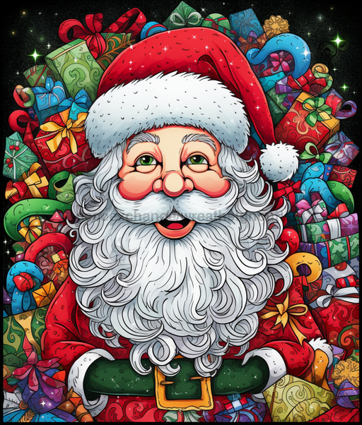 Christmas Sign, Santa Sign, DCO-00178, Sign For Wreath, 8x10" Metal Sign - DecoExchange®