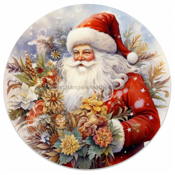 Christmas Sign, Santa Sign, DCO-00443, Sign For Wreath, 10