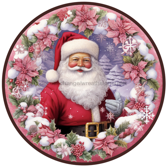 Christmas Sign, Santa Sign, DCO-00544, Sign For Wreath, 10
