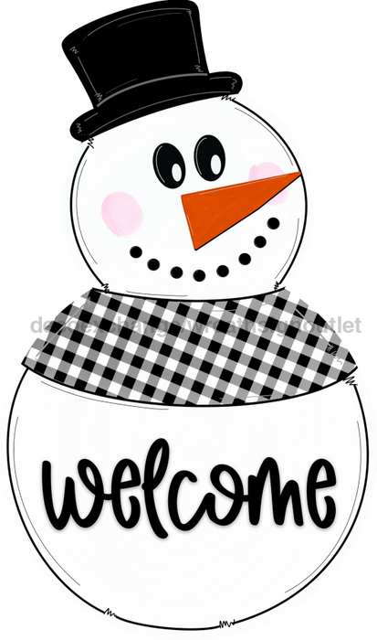 Christmas Sign, Snow Man Sign, wood sign, DECOE-W-417, 22" Door Hanger - DecoExchange®