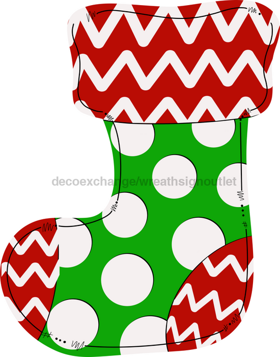 Christmas Sign, Christmas Stocking, wood sign, DECOE-W-297, 22" Door Hanger - DecoExchange®