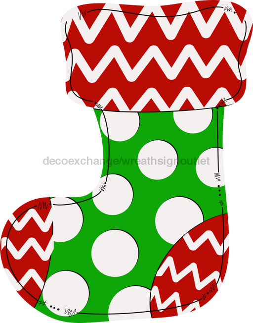 Christmas Sign, Christmas Stocking, wood sign, DECOE-W-297, 22" Door Hanger - DecoExchange®