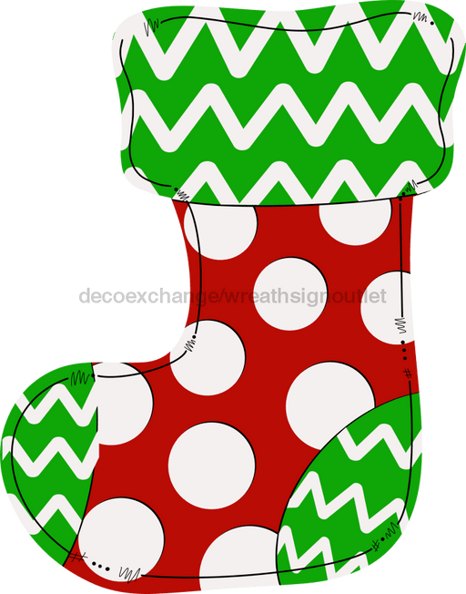 Christmas Sign, Christmas Stocking, wood sign, DECOE-W-298, 22" Door Hanger - DecoExchange®