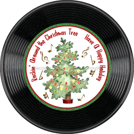 Christmas Sign Vinyl Record Decoe-4806 10 Metal Round