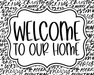 Christmas Sign Welcome To Our Home Dco-00735 For Wreath 8X10 Metal