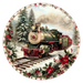 Christmas Train, DCO-102700-D, Sign For Wreath, 18" Door Hanger