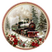 Christmas Train, DCO-102701-D, Sign For Wreath, 10" Wood Sign
