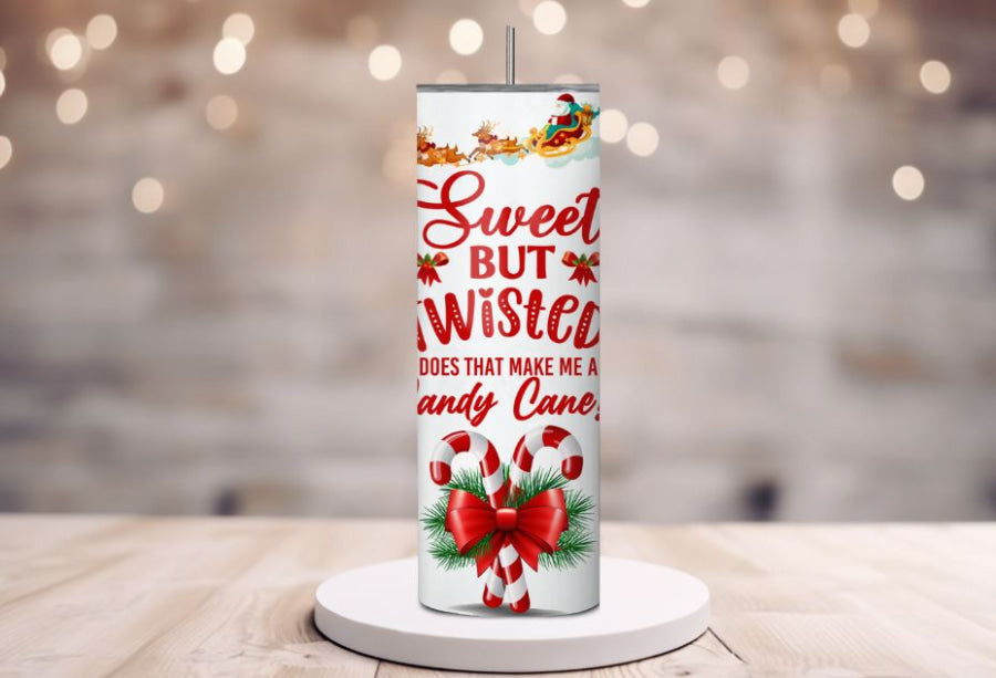 Christmas Tumbler Twisted 20 Oz Skinny Decoetumbler-299