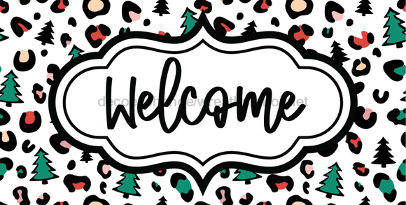 Christmas Welcome Sign Dco-00591 For Wreath 6X12 Metal 8X10