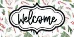 Christmas Welcome Sign Dco-00655 For Wreath 6X12 Metal