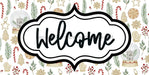 Christmas Welcome Sign Dco-00656 For Wreath 6X12 Metal