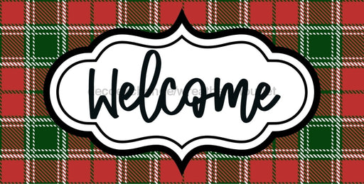 Christmas Welcome Sign Dco-00659 For Wreath 6X12 Metal