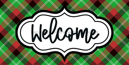 Christmas Welcome Sign Dco-00660 For Wreath 6X12 Metal