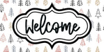 Christmas Welcome Sign Dco-00662 For Wreath 6X12 Metal