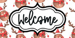 Christmas Welcome Sign Dco-00663 For Wreath 6X12 Metal