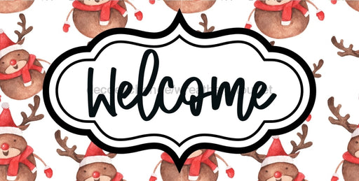 Christmas Welcome Sign Dco-00663 For Wreath 6X12 Metal