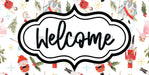 Christmas Welcome Sign Dco-00667 For Wreath 6X12 Metal