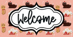 Christmas Welcome Sign Dco-00669 For Wreath 6X12 Metal