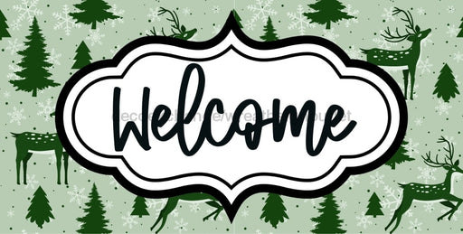 Christmas Welcome Sign Dco-00670 For Wreath 6X12 Metal