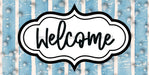 Christmas Welcome Sign Dco-00673 For Wreath 6X12 Metal