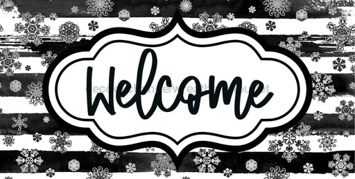 Christmas Welcome Sign Dco-00675 For Wreath 6X12 Metal