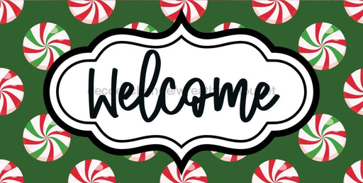 Christmas Welcome Sign Dco-00677 For Wreath 6X12 Metal