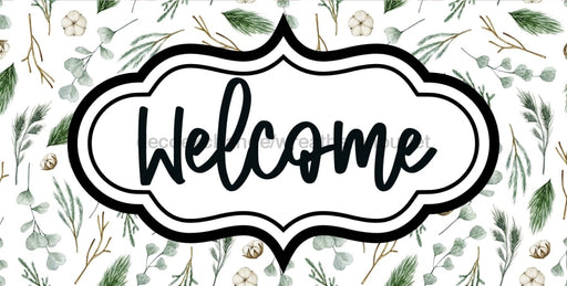 Christmas Welcome Sign Dco-00678 For Wreath 6X12 Metal
