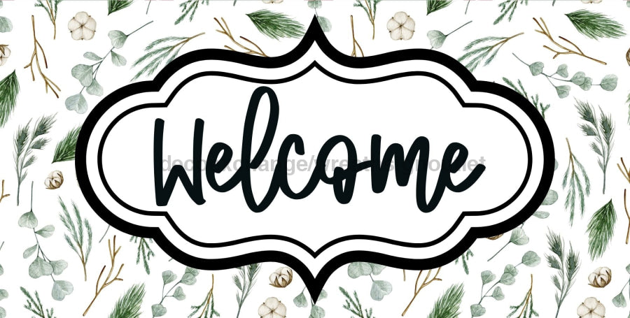 Christmas Welcome Sign Dco-00678 For Wreath 6X12 Metal