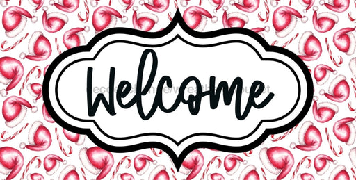 Christmas Welcome Sign Dco-00679 For Wreath 6X12 Metal
